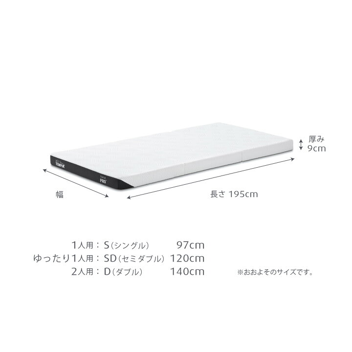 楽天市場】【公式】テンピュール Tempur 折りたたみマットレス  