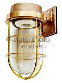 2-FR-G 松本船舶 マリンランプシリーズ　2号フランジゴールド　アウトドアポーチライト E26 ランプ別売