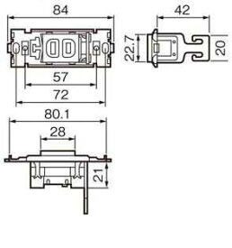 WCF2001W パナソニック 設備工事用配線器具・電材　家具・住設機器用コンセント　（ミルキーホワイト）