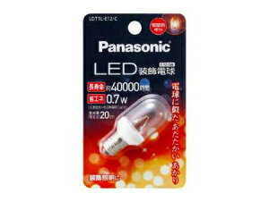 [�����o��] LDT1LE12C �p�i�\�j�b�N LDT1L-E12/C�@E12�����@LED�����d�� 0.7W(�d���F����)�@(�N���A�^�C�v)(20lm)