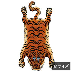 【10時までのご注文で翌営業日出荷】ラグ チベタンタイガーラグ DTTR-01 Mサイズ 75×130cm ラグマット トラ柄 リビング 虎 カーペット 虎型 絨毯