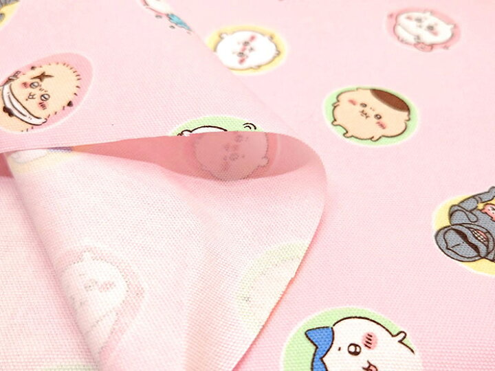 楽天市場 ちいかわ ハチワレ うさぎ まる かわいい キャラクター アニメ ピンク 桃色 パステルカラー 入園入学 オックス コットン 綿 生地 布 手芸 裁縫 手作り ハンドメイド 手づくり創庫アイリー