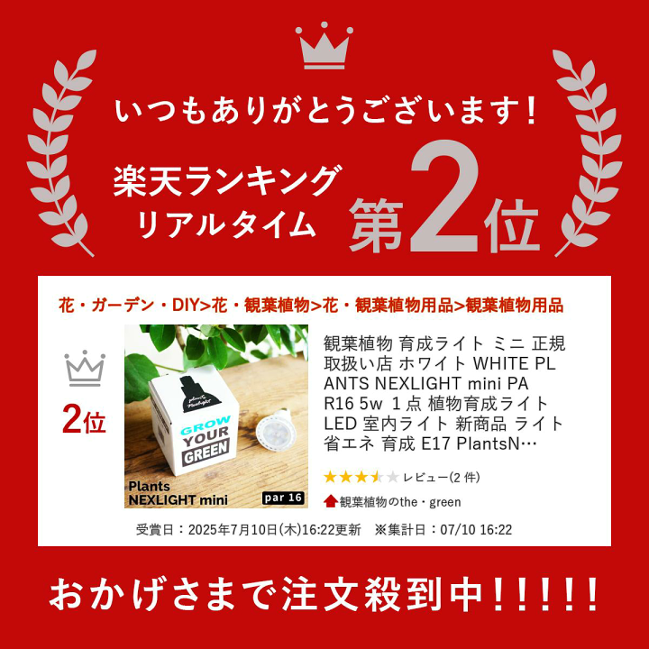 楽天市場】観葉植物 育成ライト ミニ 正規取扱い店 ホワイト