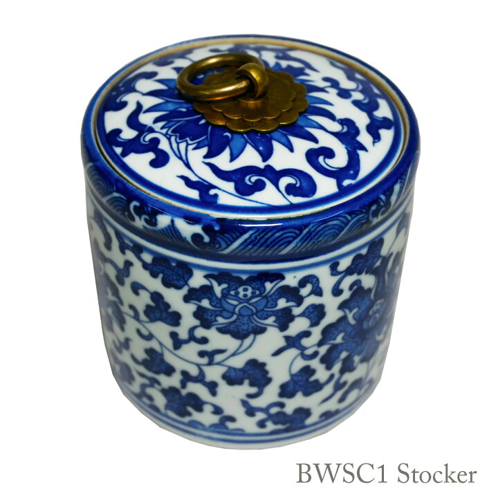 楽天市場】装飾 オーナメント キャニスター シノワズリ Blue & White 