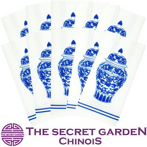 y[֑zTHE-SECRET-GARDEN VmY Blue & White ivL 10Zbg itL ĝ e[uR[f y[p[ WW[W[ yze NX u[AhzC