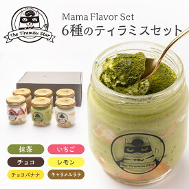 ティラミス フレーバー 6個 セット 6種類 瓶入り 抹茶 いちご チョコ キャラメルラテ レモン チョコバナナ スイーツ お中元 夏ギフト 御礼 御祝 出産祝 ギフト プレゼント 洋菓子 お取り寄せ スイーツ バラエティセット ティラミススター