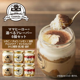 ママヒーロー 選べるフレーバー ティラミス 6個セット いちご チョコ レモン 抹茶 チョコバナナ キャラメルラテ ティラミスヒーロー 瓶入り お返し 誕生日 記念日 御礼 御祝 出産祝 ギフト プレゼント 洋菓子 お取り寄せ バレンタイン 2026