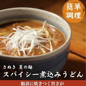 お手軽 讃岐カレーうどん 4食(180gx4)/ 讃岐の製麺所が作るレンジで簡単!辛すぎないスパイシーカレーうどん 讃岐うどん 喉ごし麺 レンジ調理 鍋調理 お取り寄せグルメ 送料無料 お手軽料