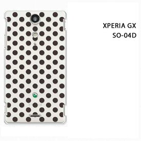 ゆうパケ送料無料【docomo XPERIA GX SO-04D用ケース】【so04dケース】[ケース/カバー/CASE/ケ−ス][アクセサリー/スマホケース/スマートフォン用カバー]【クリアバック・黒ドット/so04d-M109】