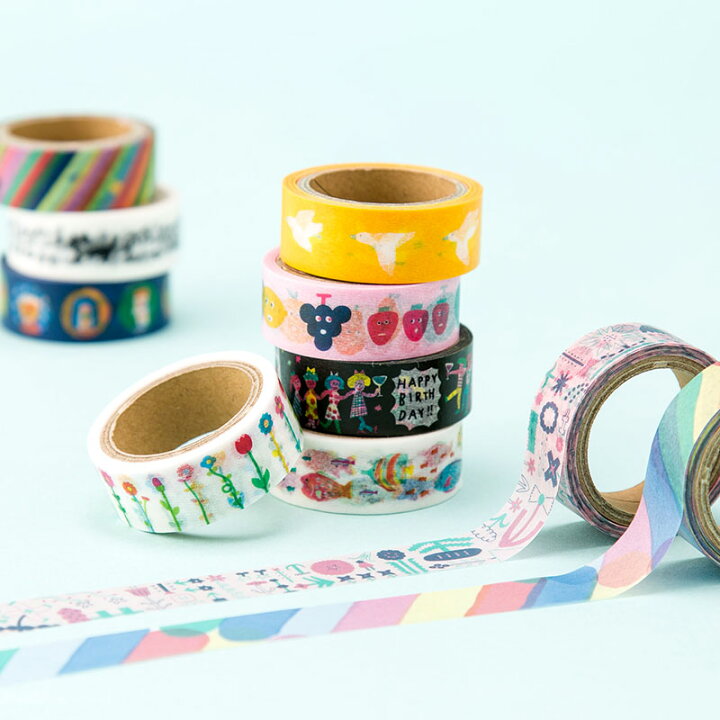 楽天市場】AIUEO マスキングテープ ストレート maskingtape マステ 