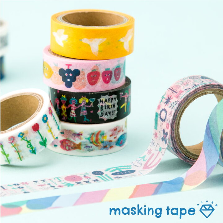 楽天市場 Aiueo マスキングテープ ストレート Maskingtape マステ テープ 花柄 キャラクター おしゃれ かわいい ラッピング デコレーション キュート ねこ Neko ネコ 猫 鳥 トリ 動物 魚 色柄 カラフル Amt2 Decoitem いろはショップオンライン