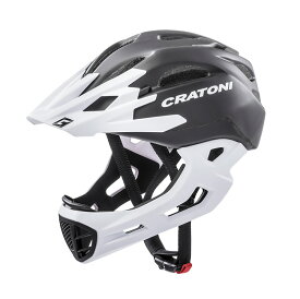 キッズヘルメット　クラトーニ CRATONI Cマニアック　ブラックxホワイト　マット SM 52-56cm