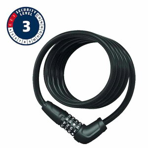 【最速発送】ABUS アブス ケーブルロック Numero 5510C 180cm Mat Black マウント付 【自転車】【ダイヤル式】【日本正規輸入品】