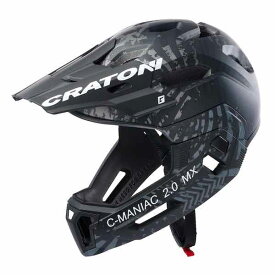 キッズヘルメット　クラトーニ CRATONI Cマニアック 2,0MX　ブラックチャコールマット ML 54-58cm