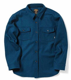 Green clothing グリーンクロージング WOOL FLANNEL SHIRTS ウールフランネルシャツ Blue 【ミッドレイヤー】