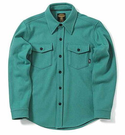 Green clothing グリーンクロージング WOOL FLANNEL SHIRTS ウールフランネルシャツ Turquoise 【ミッドレイヤー】【送料無料】