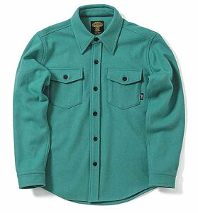Green clothing O[N[WO WOOL FLANNEL SHIRTS E[tlVc Turquoise y~bhC[zyz