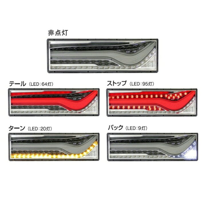 楽天市場】小糸製作所 KOITO 歌舞伎 LEDテールランプ 3連 L/R スモーク 
