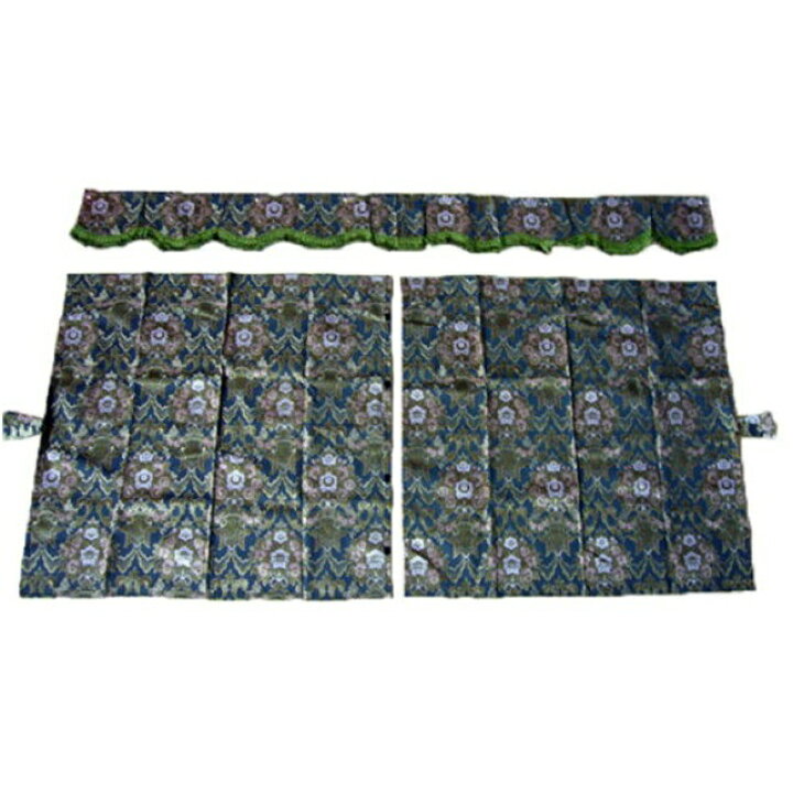 楽天市場】金華山 3点式センターカーテン 花かご 1150×1100mm 2枚入 波 