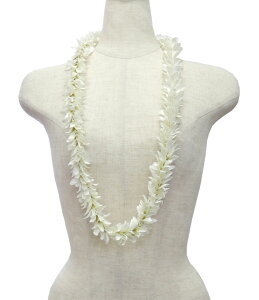 フラダンス衣装 レイ ハワイ 花飾り イベント フラ ハワイアンレイ フラワーレイ W-48 ジャスミンダブルレイ アイボリー