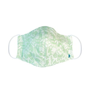 マスク 送料無料 布マスク おしゃれマスク かわいいマスク MA-LACE_M レースプリント ペパーミントグリーン 日本製