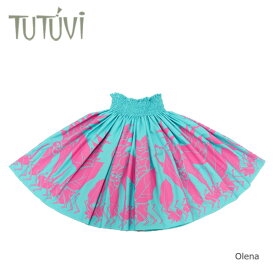 フラダンス衣装　パウスカート　スカート　フラ　パウ　TUP-FT458　TUTUVIパウ　オレナ　アクア　ピンク