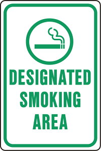 HY-KO 12x18 HeavyDuty�A���~�T�C���v���[�g�ySMOKING AREA�z HY-HW-206