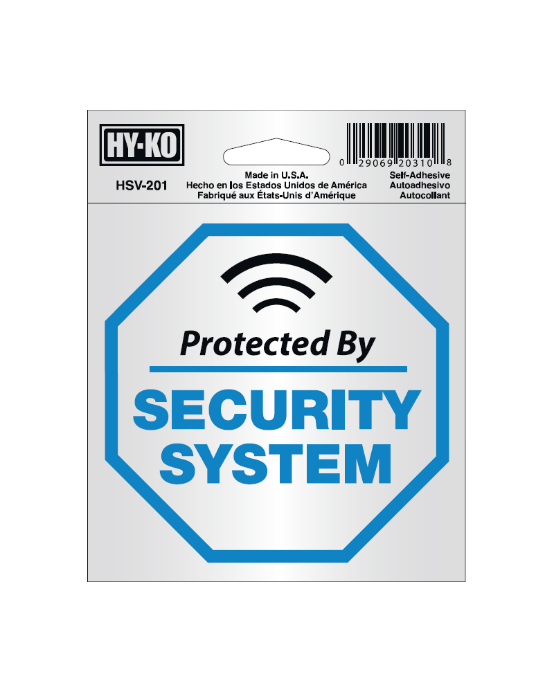 セキュリティシステム マーケティング 警戒中 シール HY-KO 4x4 SECURITY 送料無料 激安 お買い得 キ゛フト SYSTEM SELF ADHアルミステッカー