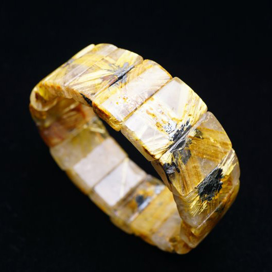 楽天市場】タイチンルチル バングル rutilelated quartz bangle ルチル