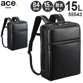 【25日は各種利用でポイント最大36倍！】 ace. ガジェタブルWR 薄型リュック (15L) 耐水 B4収納 15インチPC対応 エースジーン 55543