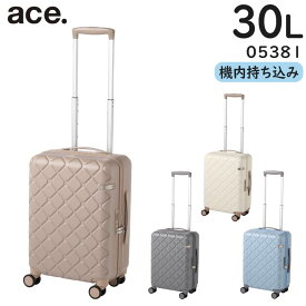 【各種利用でポイント最大26倍！】 ace. スカーラ (30L) 2～3泊用 ファスナータイプ スーツケース ストッパー付き 3辺合計114cm 機内持ち込みサイズ 05381