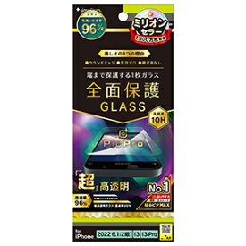 【公式】Simplism シンプリズム iPhone 14 / iPhone 13 / 13 Pro フルカバー 超透明 画面保護強化ガラス TR-IP22M2-GL-ARCC ガラスフィルム 保護フィルム