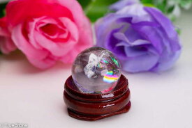 アイリスクォーツ 水晶丸玉 21.2mm 一点物 クォーツ クリスタル レインボー パワーストーン 虹