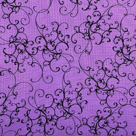 生地 ロラリー Elegant Scroll 692-483-Purple 【数量×50cm単位】Loralie Designs ローラライデザインズ