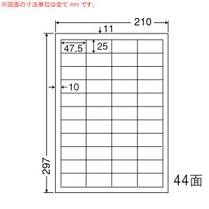FCL-32F-1 OAx ii^tlXx i47.5×25mm 44ʕt A4j 1iJ[[U[v^ptBxBϐAϔMLj