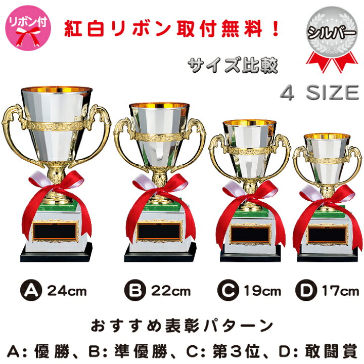 優勝カップ 高さ15cm トロフィー バレー バスケ 運動会 大会 野球 テニス サッカー バドミントン 景品 賞品 ゴルフ