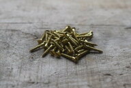 つむぎ商會 真鍮皿頭マイナスネジ 4.5×2.4×16mm（1袋20本入）