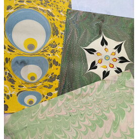 【3枚セット】エブル紙/マーブリング/カルトナージュ/装丁/クラフトハンドメイド/文具/包装紙_38