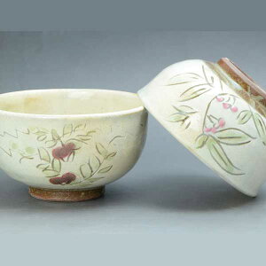 ご飯茶碗 夫婦茶碗 セット ペア 飯碗 京焼 清水焼 陶器製 日本製 器 夫婦茶碗 組飯碗 2客セット 紙箱入り ご飯茶碗 粉引草花 こびきそうか おしゃれ 高級 プレゼント 人気 和食器