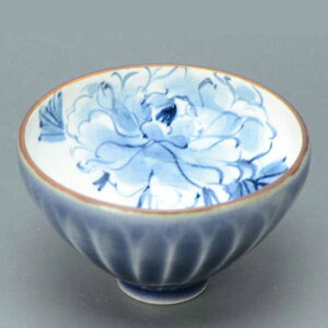 酒器 盃 サカズキ さかずき 日本酒 京焼 清水焼 磁器製 日本製 和食器 酒器 盃 1客 紙箱 花交趾(牡丹) はなこうち(ぼたん) おしゃれ 高級 プレゼント 人気