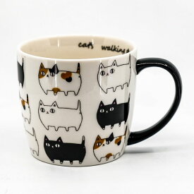 マグカップ コーヒーカップ 陶器 プレゼント 人気 おしゃれ 猫 飯椀 かわいい おしゃれ 猫 ネコ柄 猫三兄弟 猫雑貨 猫グッズ 猫好き 猫柄 蛍彫りマグカップ 渋滞中