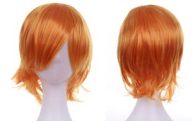ウィッグ 3点セット 簡単 手軽 ハロウィン 仮装 ショート ウルフ コスプレ カラー 送料無料 フルウィッグ ウイッグ レディース ヘアネット ウィッグスタンド おまけ付 コスチューム アニメ お揃い グループ かわいい マンダリンオレンジ 推しの子 フリーレン 転生