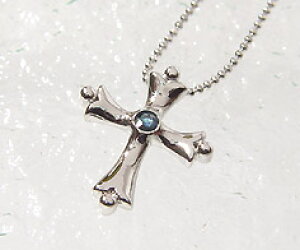 OPEN23周年ポイント3倍 SV925 サファイア クロス ペンダントネックレス シルバー925 SILVER スターリングシルバー サファイヤ 十字架 誕生日 9月誕生石 カットボールチェーン メッセージ ギフト 贈