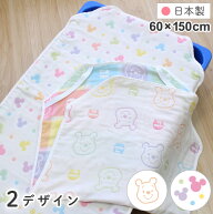 6重ガーゼ お昼寝 コットカバー 日本製 60×150cm ディズニー くまのプーさん/ミッキー 白 カラフル ガー…