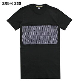 [最大90%OFF SALE] CEASE±DESIST (シーズ アンド デジスト) BANDO MESH LONG TEE (BLACK) [ロングカット ロング丈 Tシャツ カットソー ペイズリー バンダナ ブランド メンズ レディース ユニセックス] [ブラック]