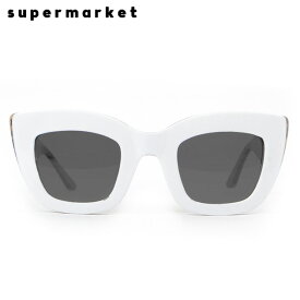 [最大90%OFF SALE] SUPERMARKET (スーパーマーケット) CAT FOOD SUNGLASSES (COOKIES & CREAM) [サングラス メンズ ユニセックス] [ホワイト]