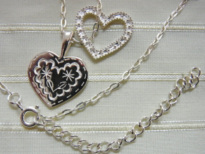 楽天市場】シルバー ダブル ハート ペンダント ネックレス SILVER925  