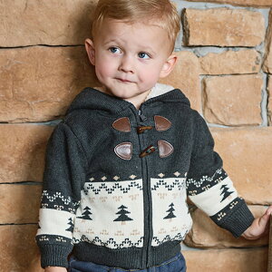 キッズ 男の子 子供服 アウター ブルゾン 長袖 ニット 裏起毛 カーディガン パーカー フード付き 厚手 温かい ふわふわ 普段着 通園 通学 上品 春 秋 冬 80 90 100 110 120 130 140cm db4243074 dave&bella デ