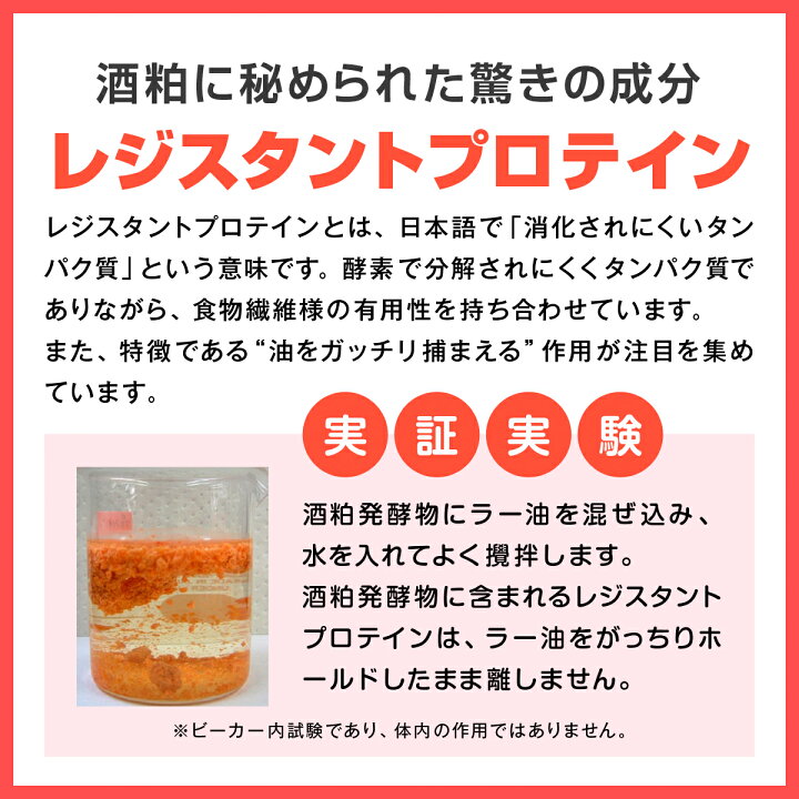 楽天市場 レジファイン90粒入り 6袋セット 酒粕 サプリ サプリメント レジスタントプロテイン 緑茶 難消化性デキストリン配合 日本製 約6ヶ月分 Ureci楽天市場店