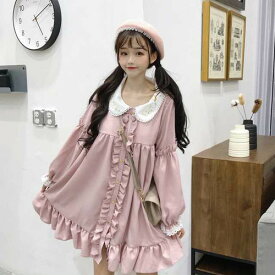 ロリィタ ワンピース ロリータワンピース クラシカル 白 長袖 ゆめかわ ワンピース ゆめかわいい 服 病みかわいい ワンピース ゴシック ワンピース ゴシック系 ゴシックファッション クラシカル ワンピース ロリータワンピース コスプレ ロリータファッション 夢ワンピ ロマ